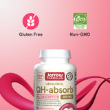Caja de Jarrow Formulas QH-Absorb 200 mg con 90 cápsulas para rutina diaria.