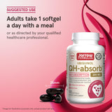 Presentación de 90 cápsulas de Jarrow Formulas QH-Absorb para apoyo cardiovascular diario.