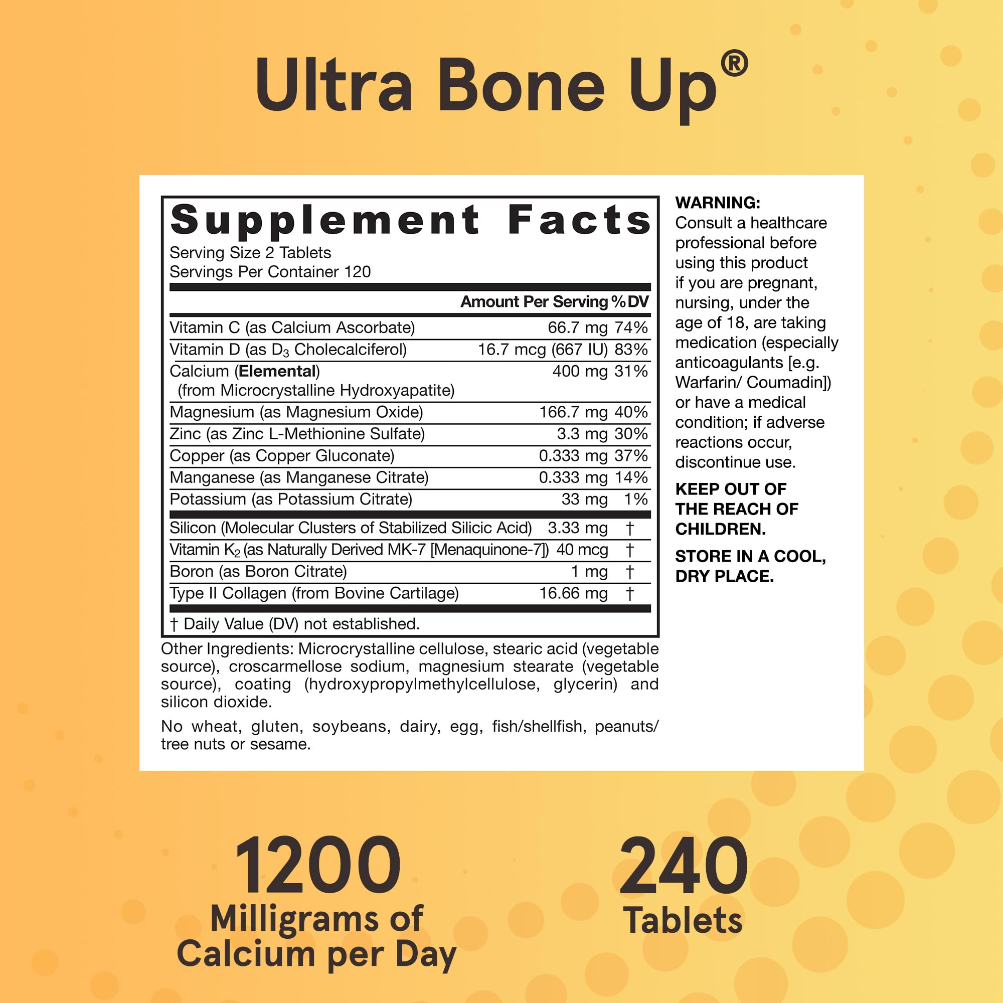 Hidroxiapatita microcristalina en Ultra BoneUp, fuente natural de calcio.