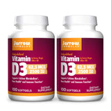 Jarrow Formulas Vitamina D3 2500 Unidades Internacionales, cápsulas blandas, apoyo óseo