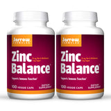Zinc Balance de Jarrow Formulas cápsulas vegetales para apoyo diario.