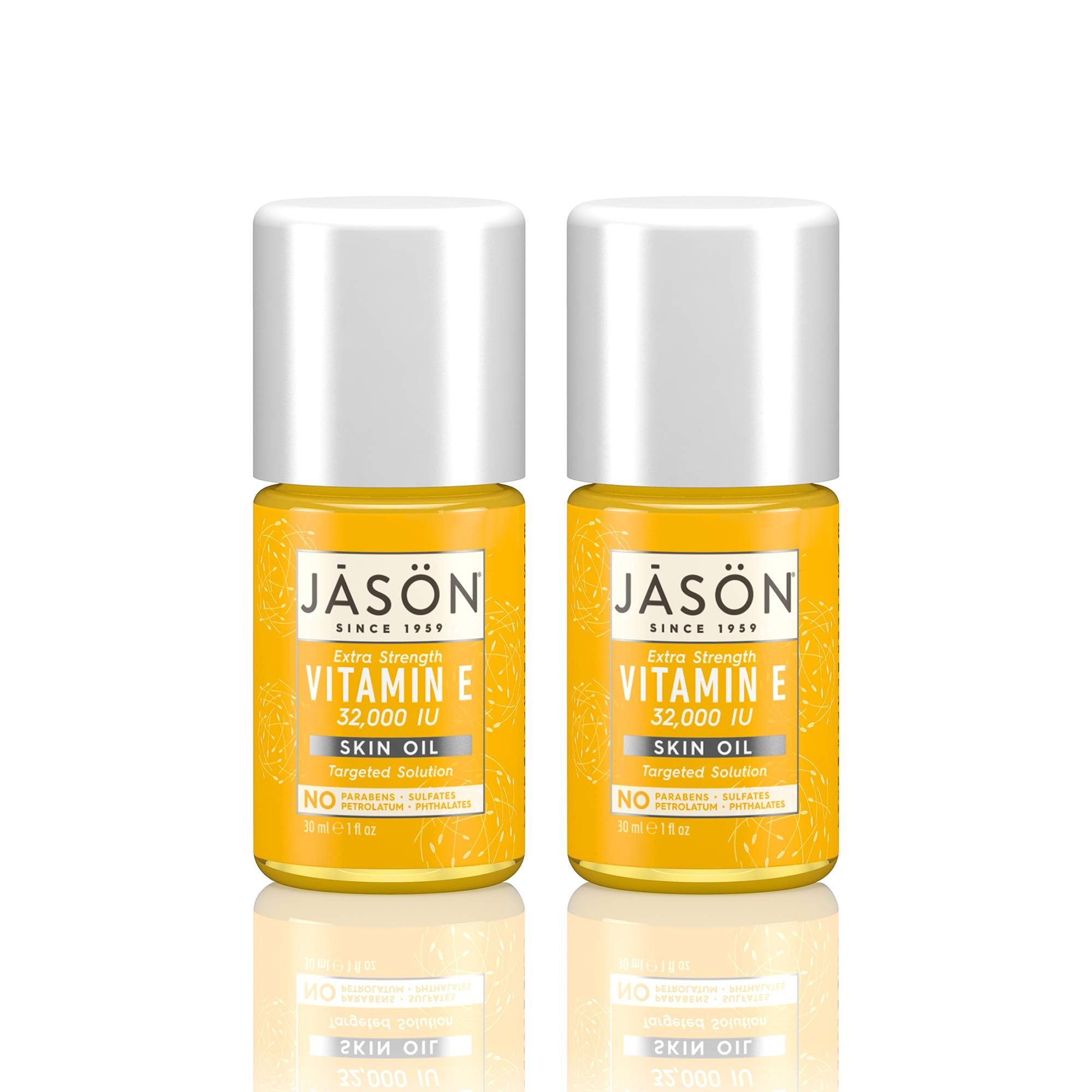 JASON Vitamina E 32.000 UI: pack de dos frascos para cuidado continuo.