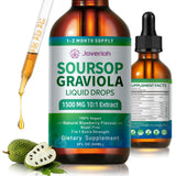 Gotas Javeriah Soursop en botella para uso diario cómodo y práctico.