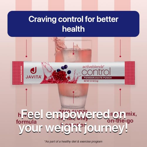 Javita ActiveBlendz Control, palito que se disuelve rápidamente en agua para beber.