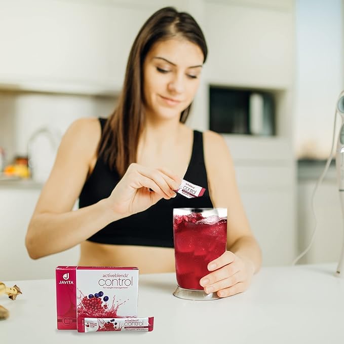 Javita ActiveBlendz Control, sabor frutal suave para meriendas saludables.