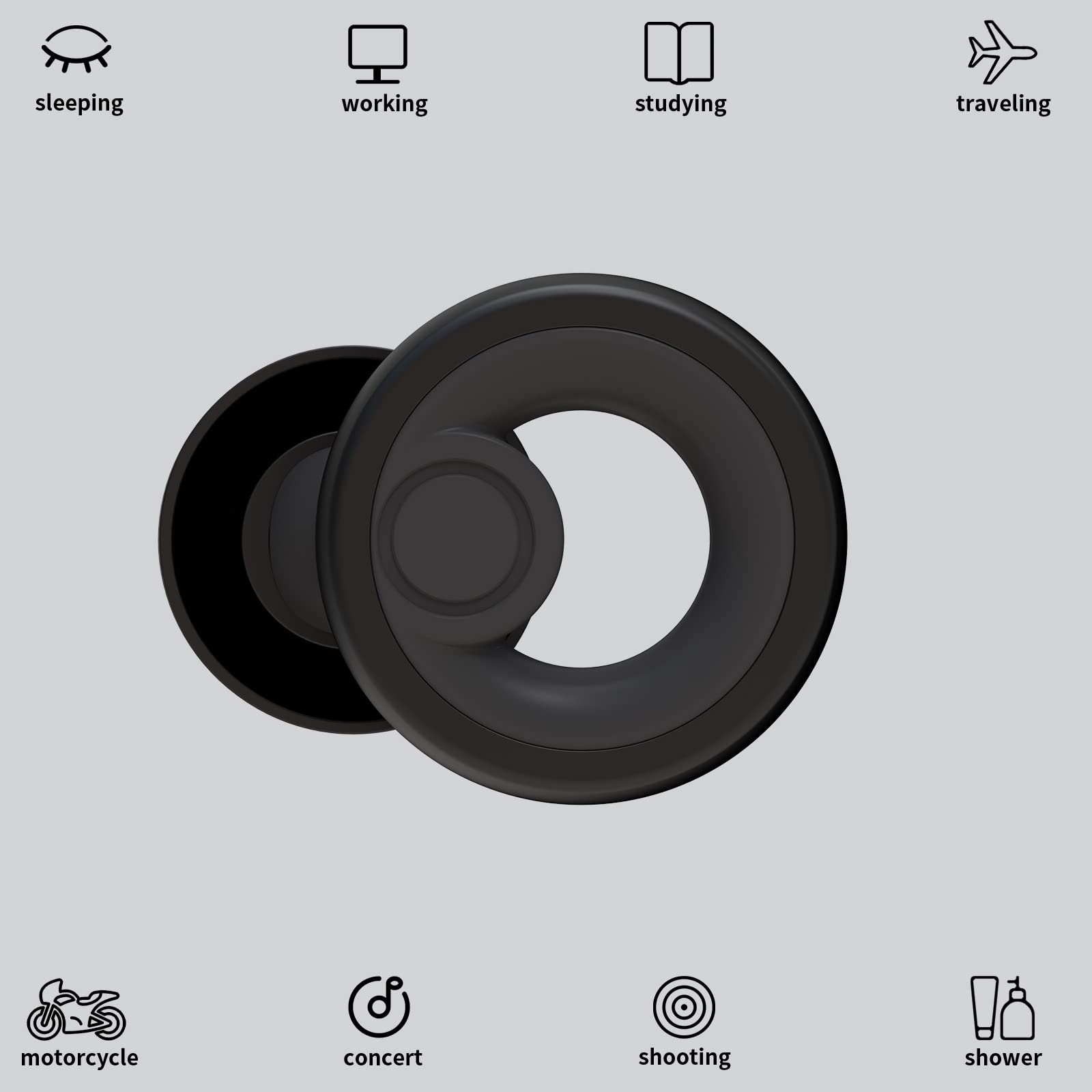Tapones Jayine, diseño compacto ideal para viajar con estuche