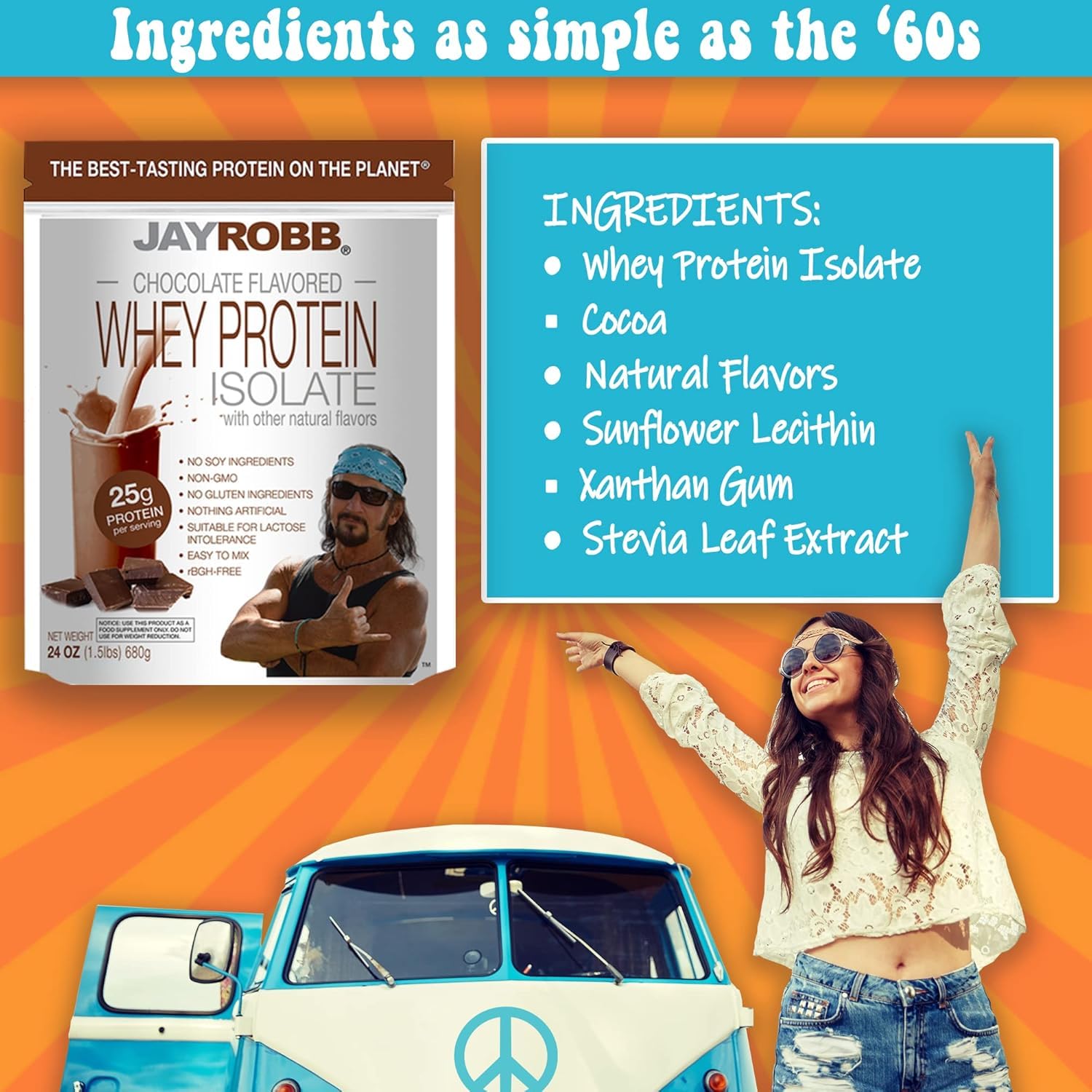 Ingredientes clave de Jay Robb Whey Protein Chocolate para una nutrición equilibrada