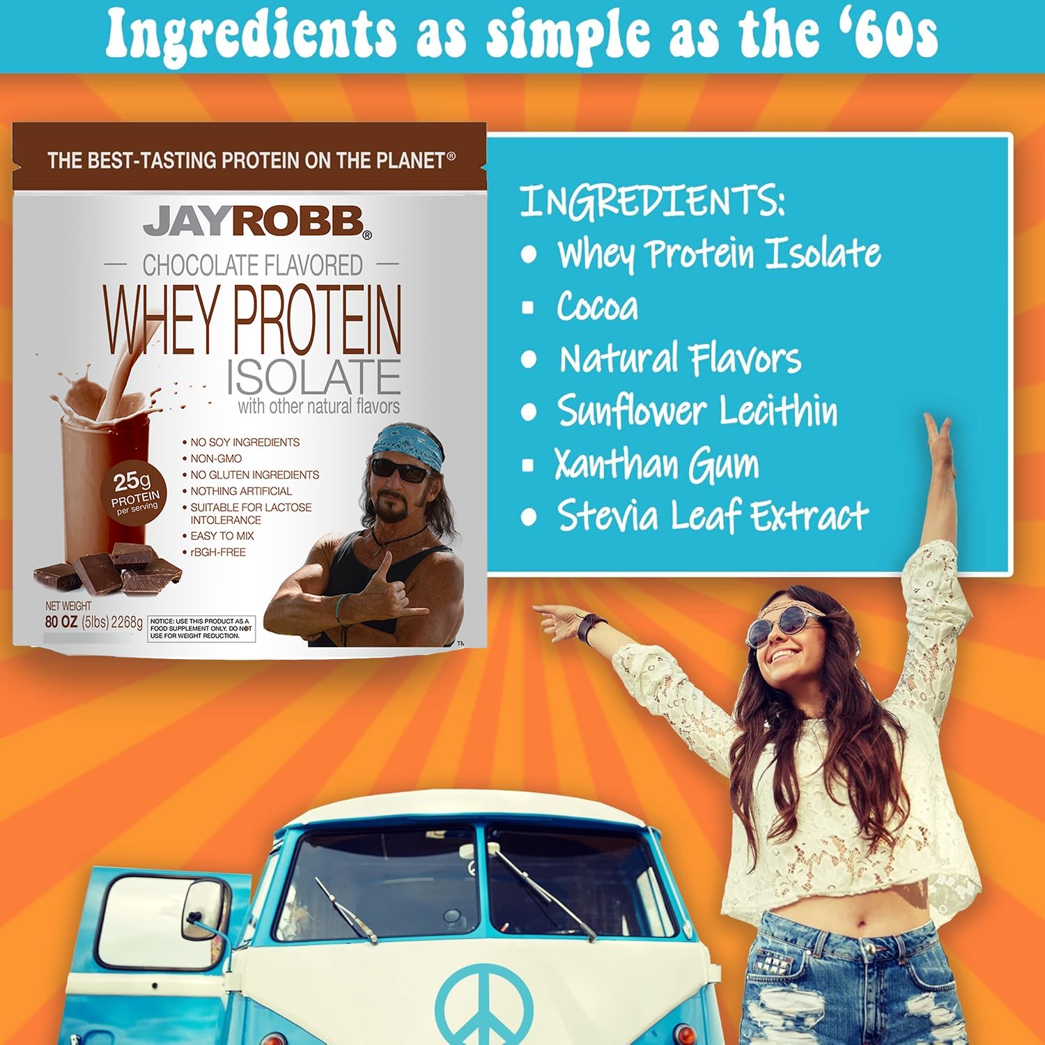 JAYROBB Whey Protein Chocolate, polvo fino que se disuelve fácilmente en bebidas