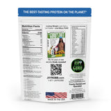 JAYROBB Whey Protein Vanilla label details highlight non-GMO and stevia-sweetened ingredients.