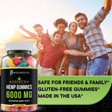 JB Wellness Co primer plano de gominolas canamo, sabor suave para calma.