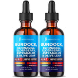 JB Wellness Co Gotas de Bardana para drenaje linfático y salud celular.