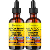 Gotas JB Wellness Co con dispensador para dosis fáciles de maca y ashwagandha