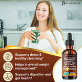 Gotas de pau-d-arco y orégano de JB Wellness Co, apoyo digestivo potencial.