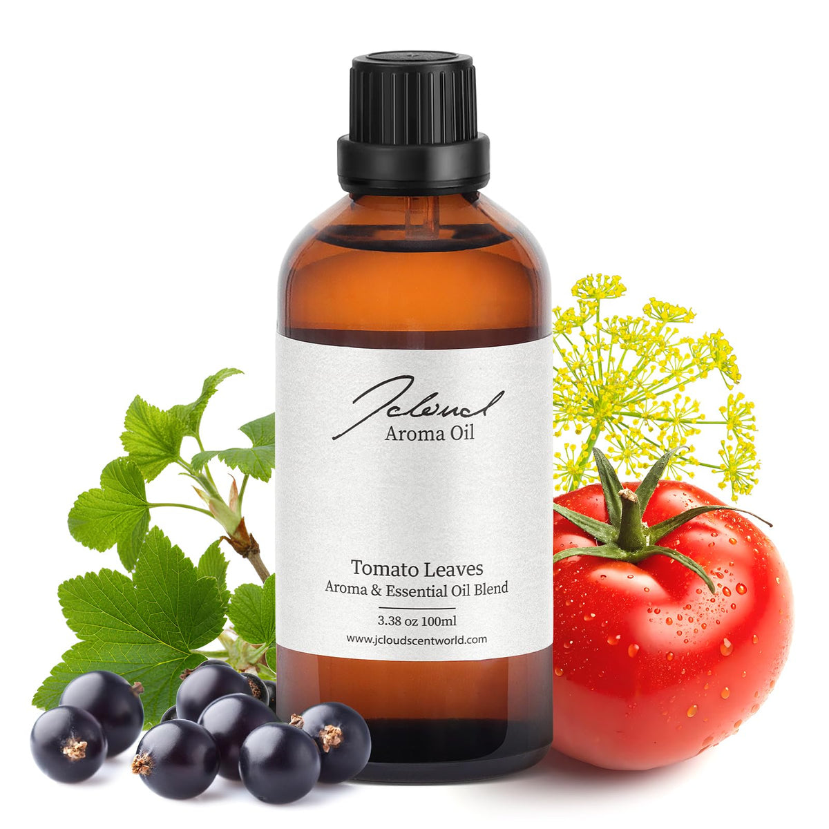 JCLOUD Aceite para difusor con hojas de tomate en frasco de cristal para hogar.
