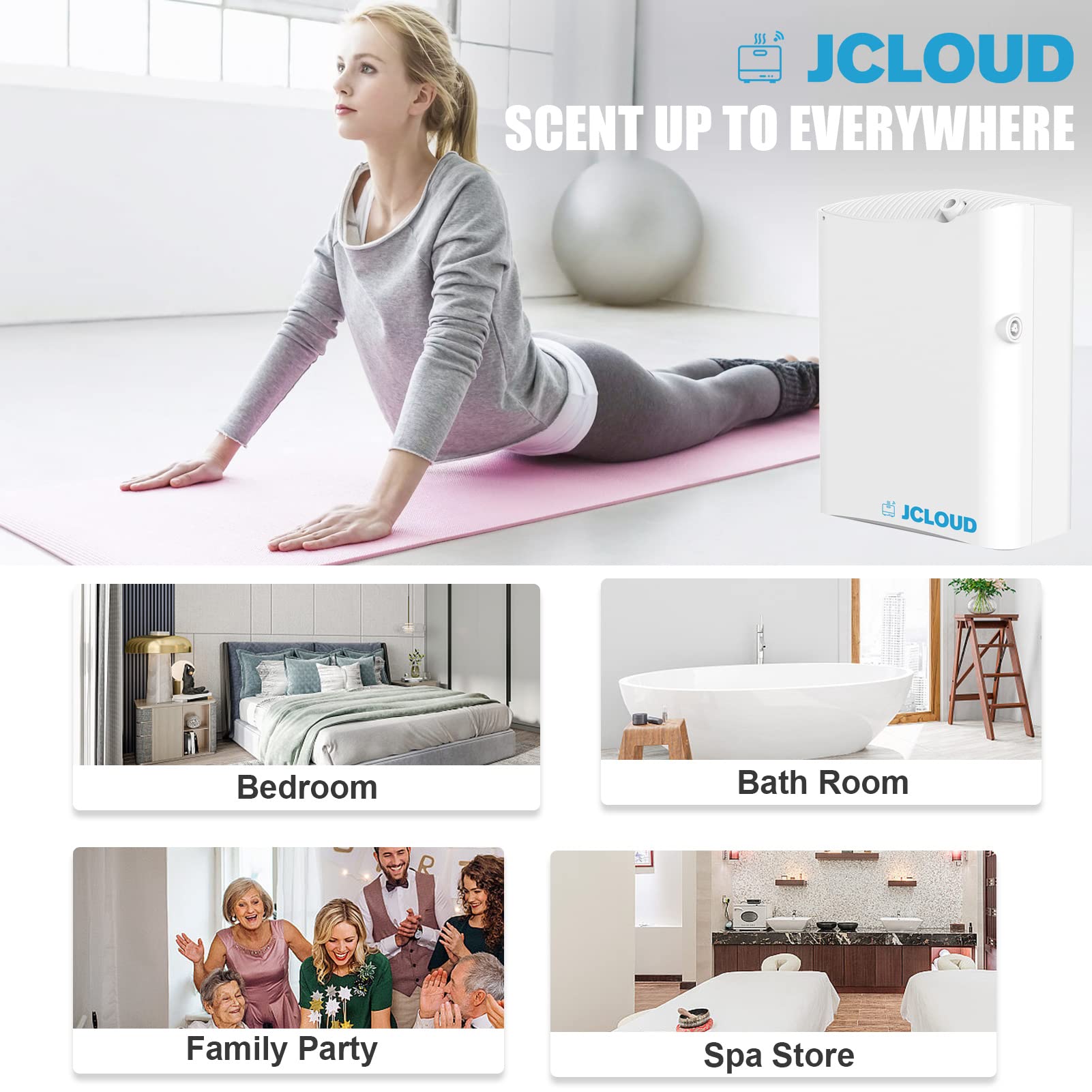 JCLOUD: difusor-aire-integracion-hvac permite distribuir aroma en varias zonas.
