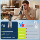 JDZ adjustable water pressure for sensitive ears and stubborn wax