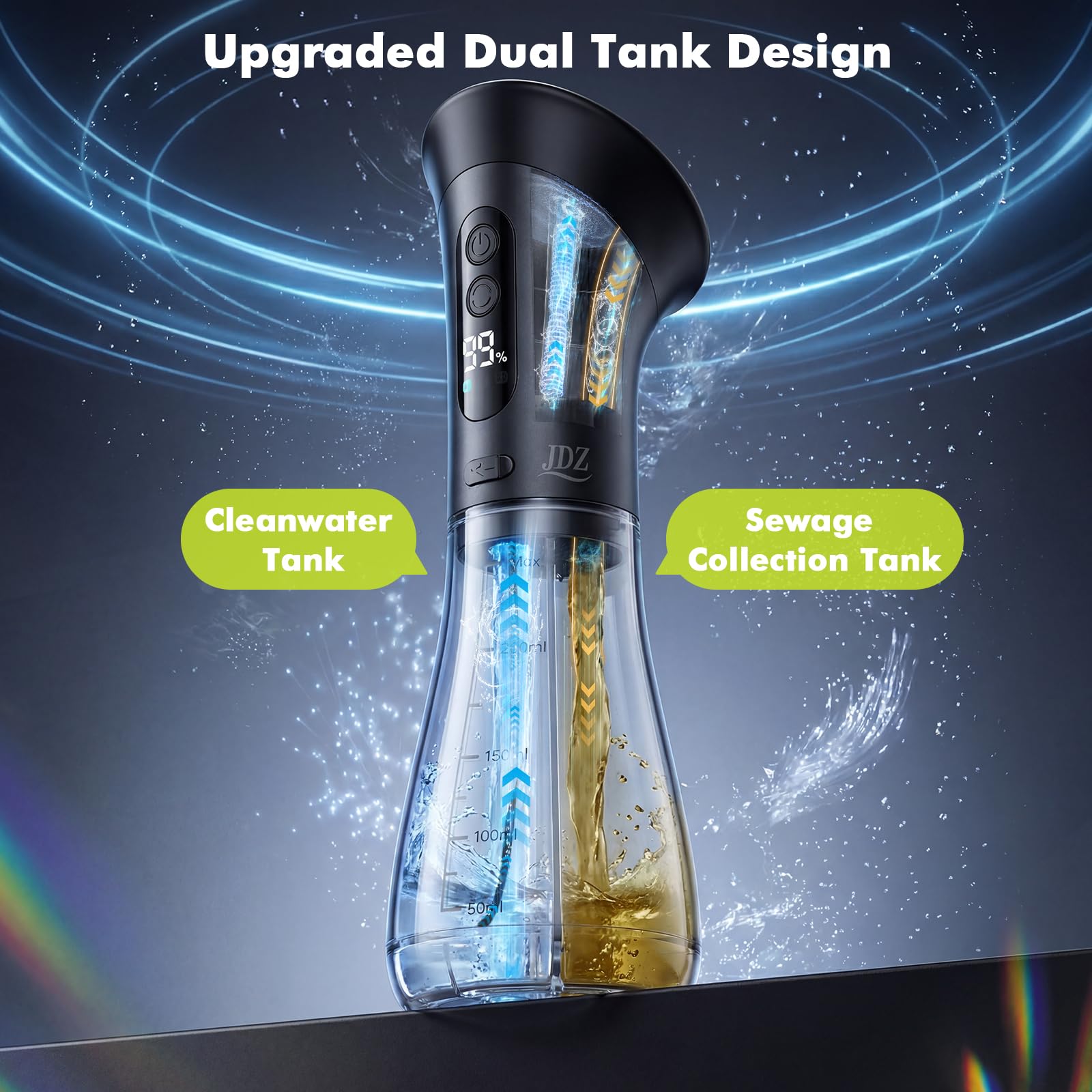 JDZ LED display provides clear status during ear cleaning