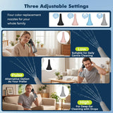 JDZ twelve soft-touch nozzles for family sharing and versatility