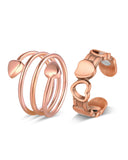 Anillos magnéticos de cobre Jecanori, dos piezas, estilo versátil para mujer.