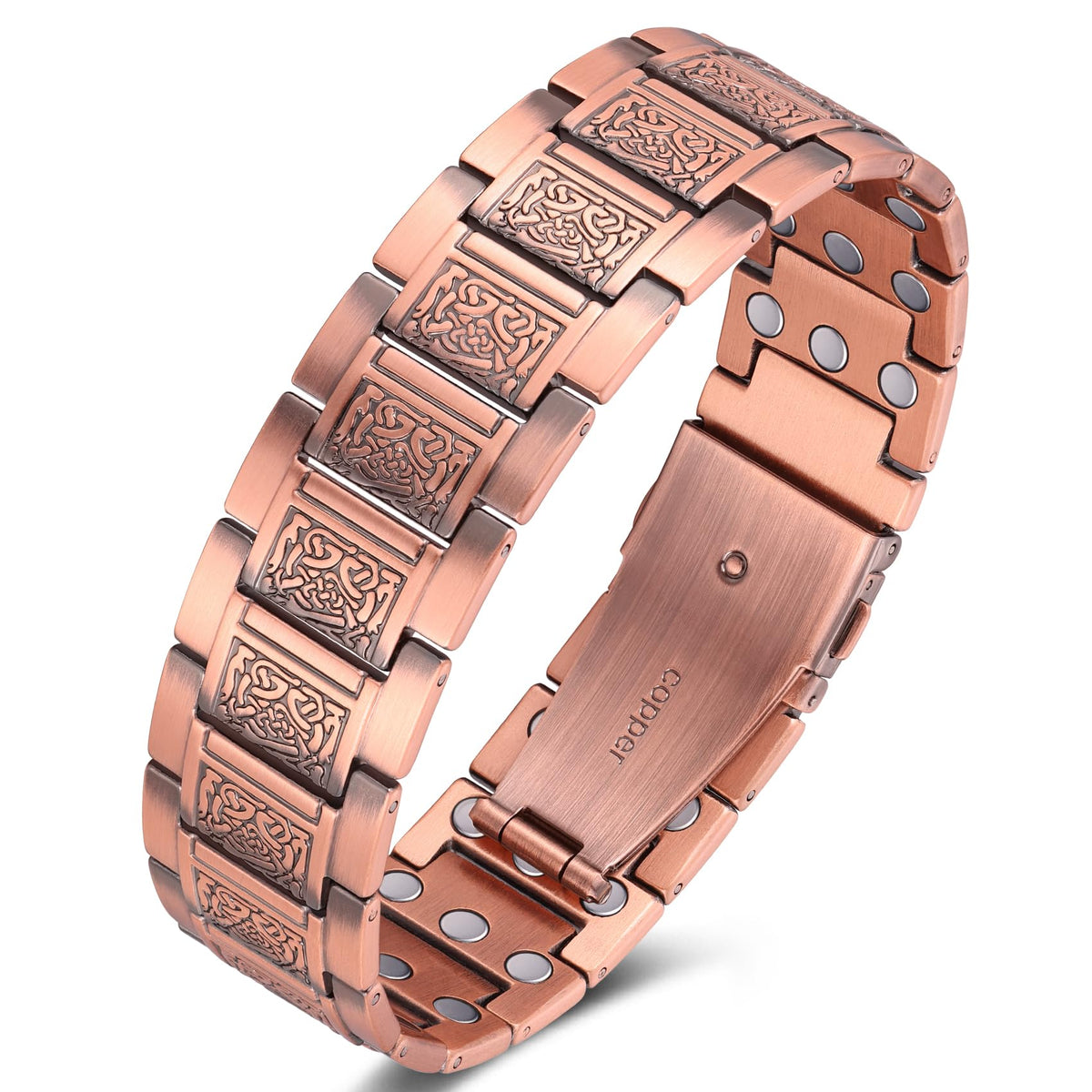 Pulsera magnética de cobre Jecanori con fuerza 3x para uso diario.