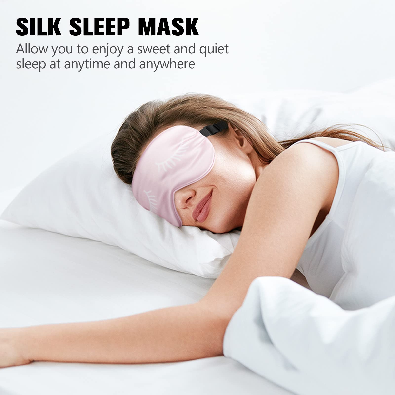 Jecery máscara para dormir, perfecta para descansar en cama o durante viajes