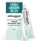 Jelcaine Sterile: empaque estéril para uso higiénico y seguro.