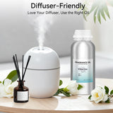 JEPEErbz té blanco, difusor ultrasónico, calma suave para habitaciones pequeñas.