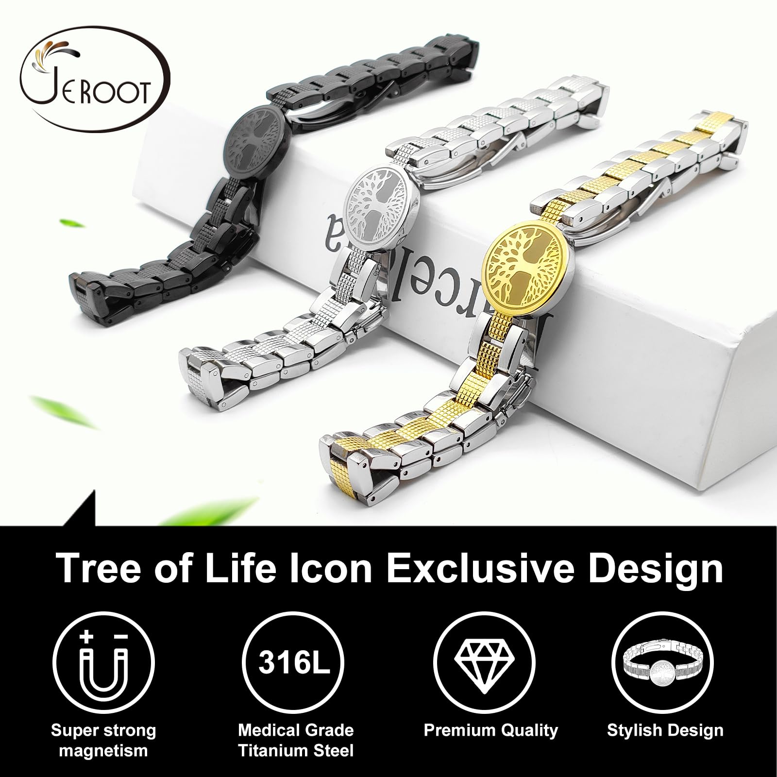 Símbolo del árbol de la vida en JEROOT, elegante y con significado.