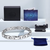 Durabilidad y confort JEROOT pulsera titanio: ligereza y resistencia para uso diario.
