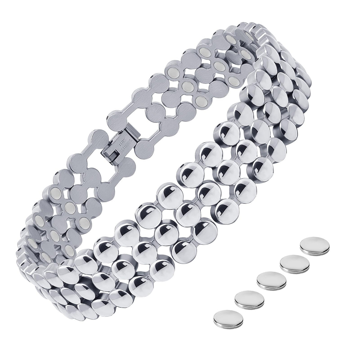 Pulsera magnética JEROOT para mujer con cierre ajustable, uso diario cómodo.