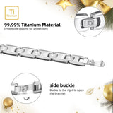 JEROOT pulsera titanio-cristales-5a: brillo elegante para ocasiones especiales.