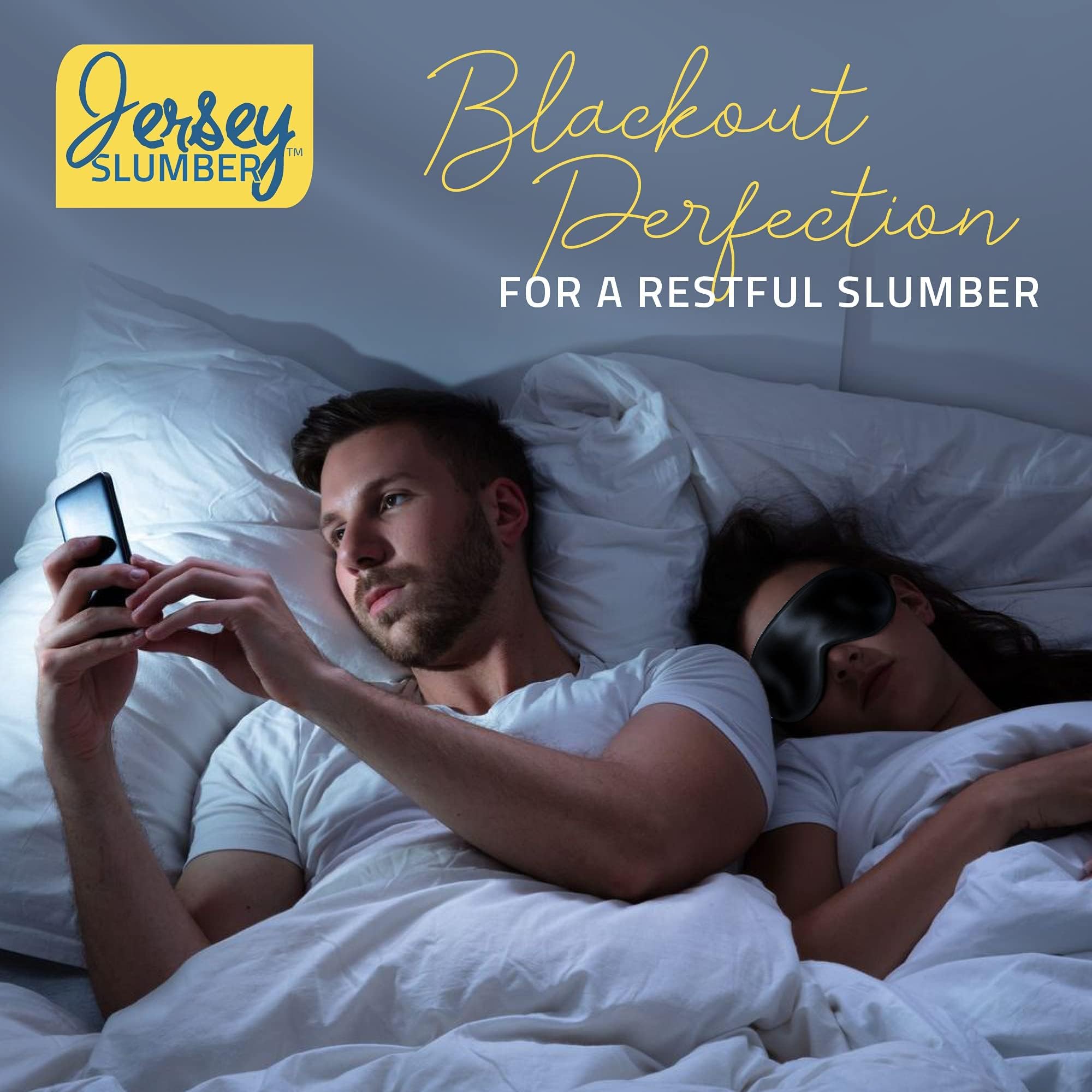 Bloqueo de luz suave con seda de Jersey Slumber para dormir mejor.