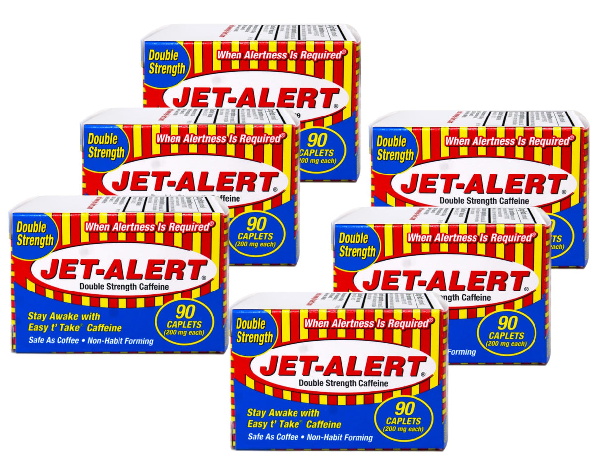 Jet-Alert doble-fuerza, botella de pastillas frontal para mayor alerta durante el día.