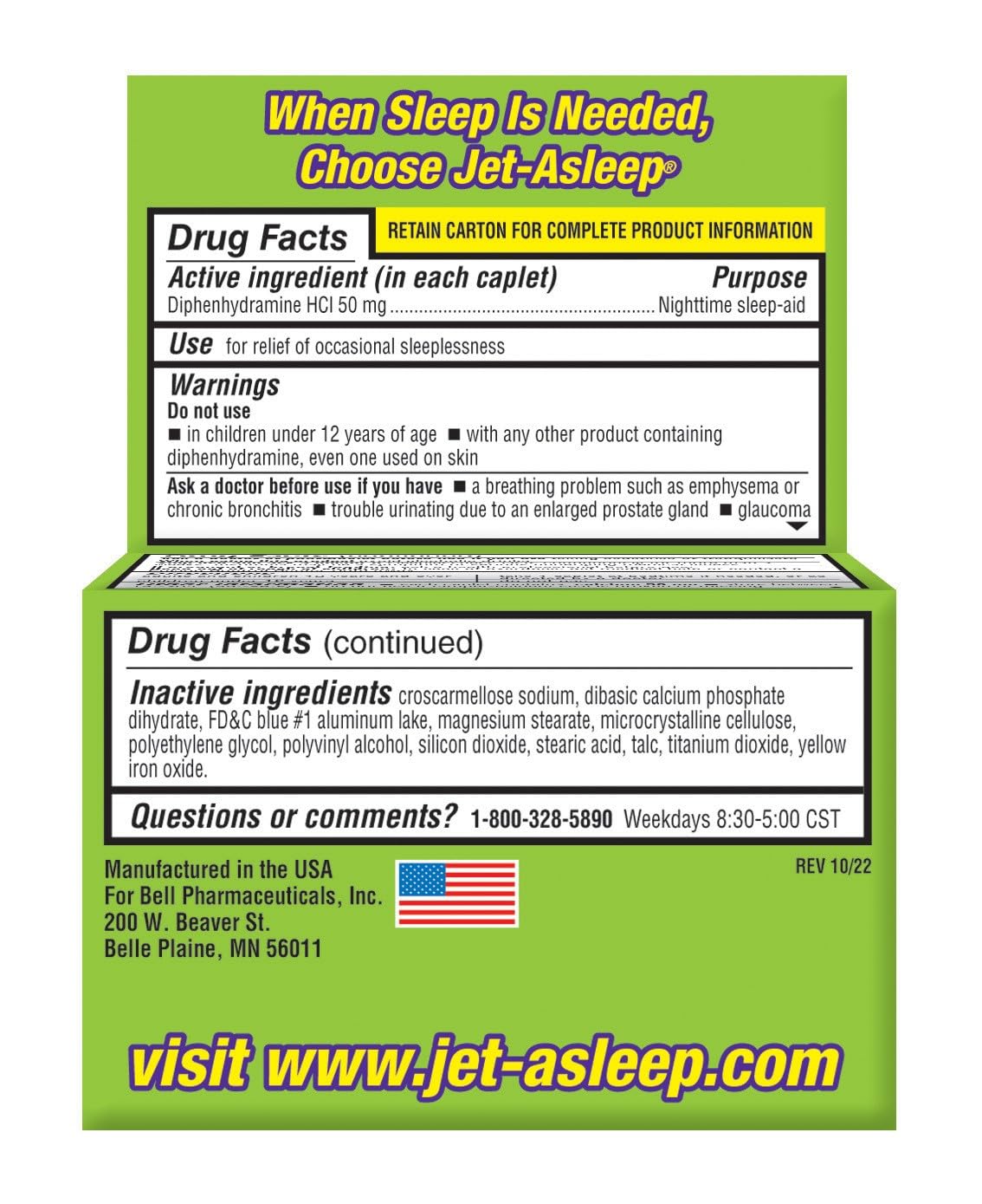 Jet-Asleep muestra la botella de frente para ver la presentación y tamaño práctico.