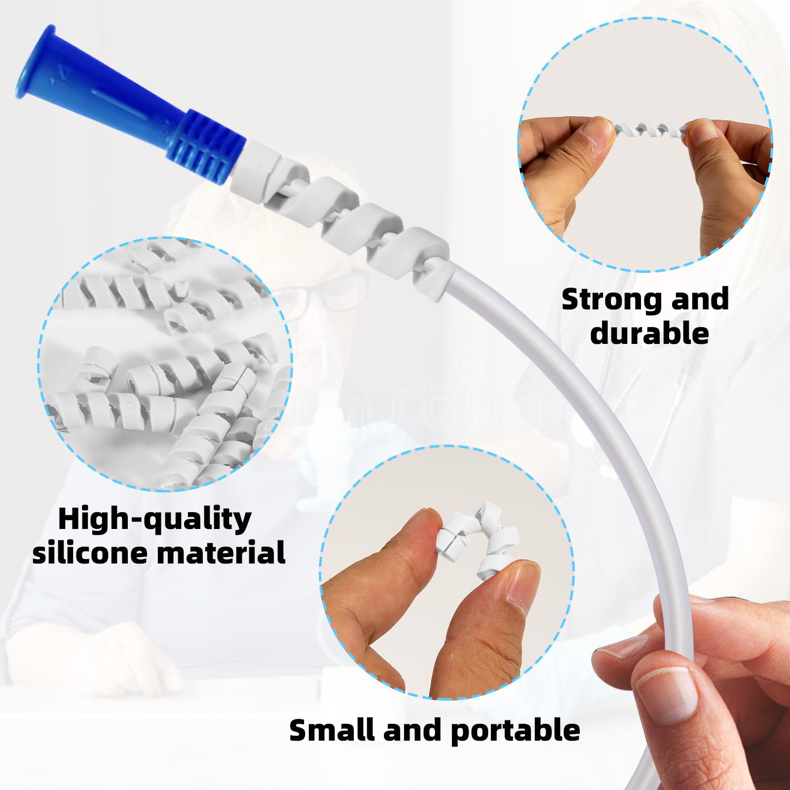 JFHNMLW accesorio-oxigeno-cannula-nasal: evita pliegues y mejora la comodidad diaria.