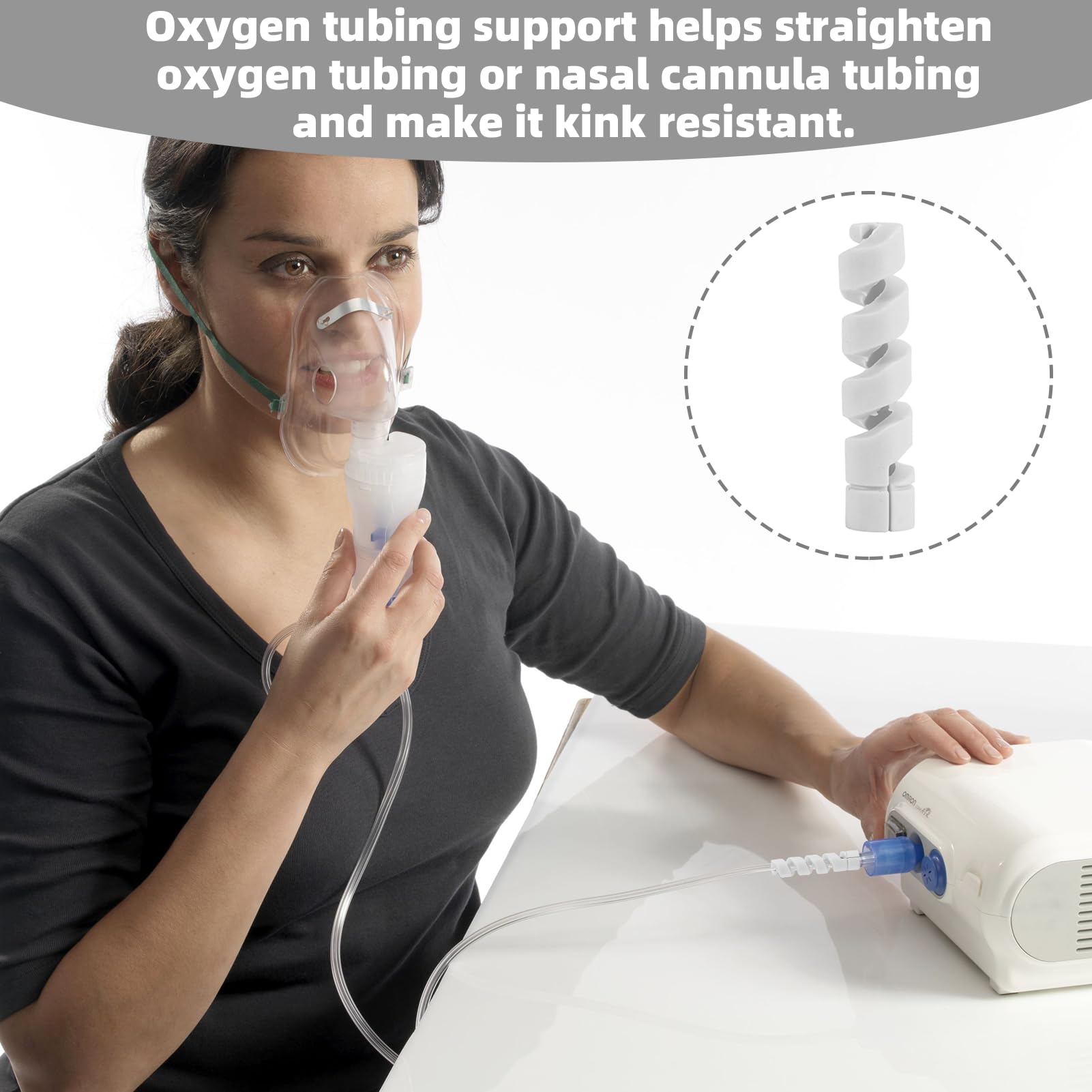 JFHNMLW diseño-ergonomico-oxigeno: diseño cómodo que se adapta al tubo.