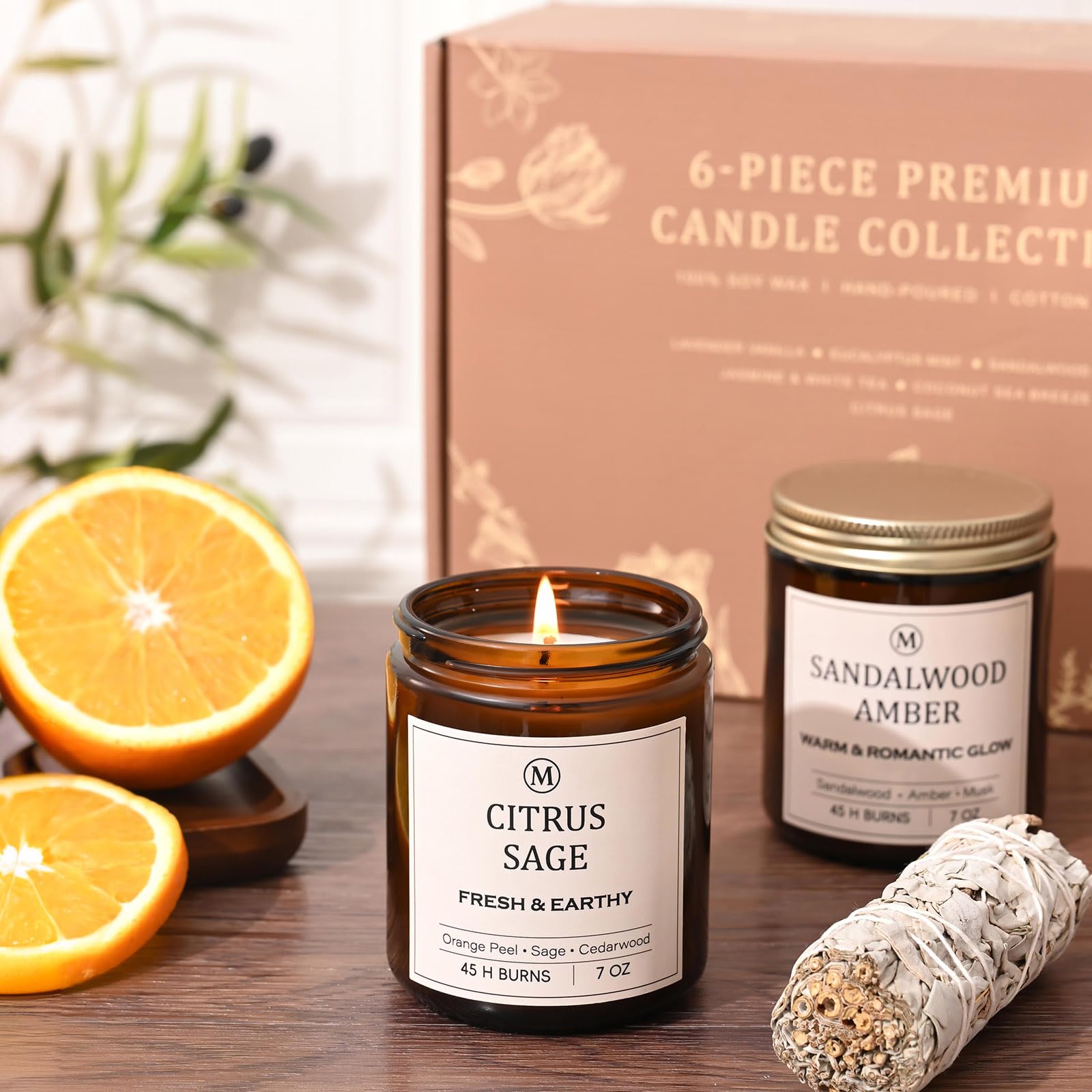 JGXLQ velas de soja jazmín y té blanco para un toque elegante.