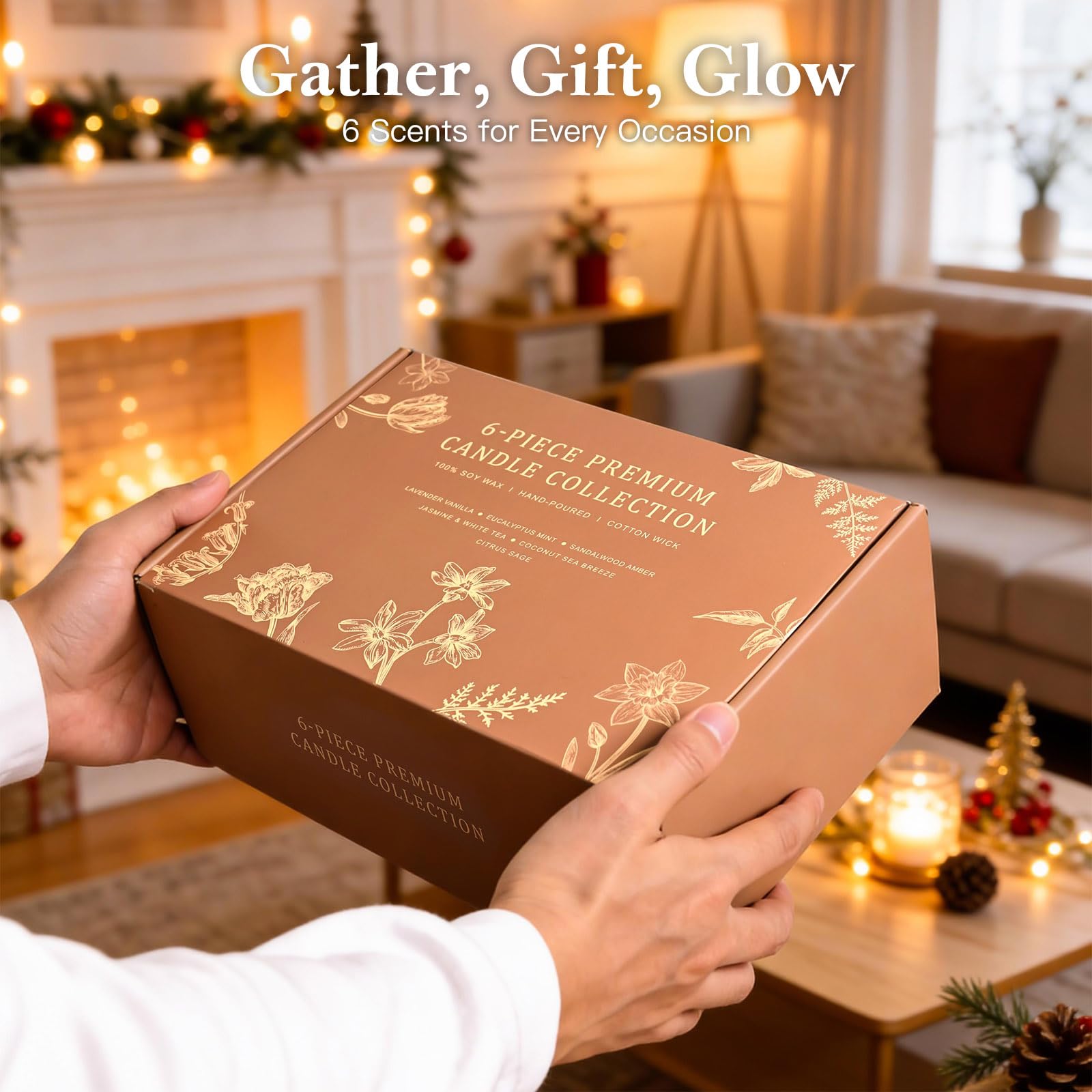 JGXLQ caja regalo velas de soja para regalo especial y aromática.