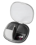 Pastillero portátil JHONE68 con cuatro compartimentos para viaje seguro.