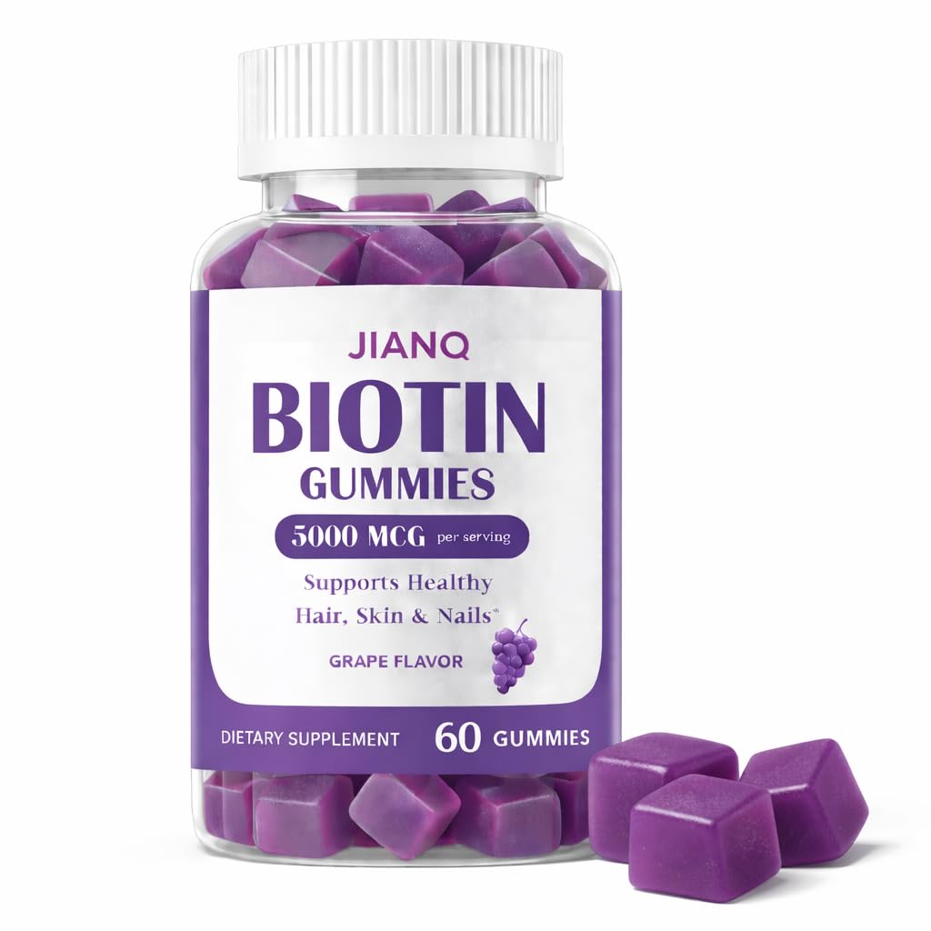Gomitas JianQ Biotin para cabello-brillo, apoyo para un cabello saludable.