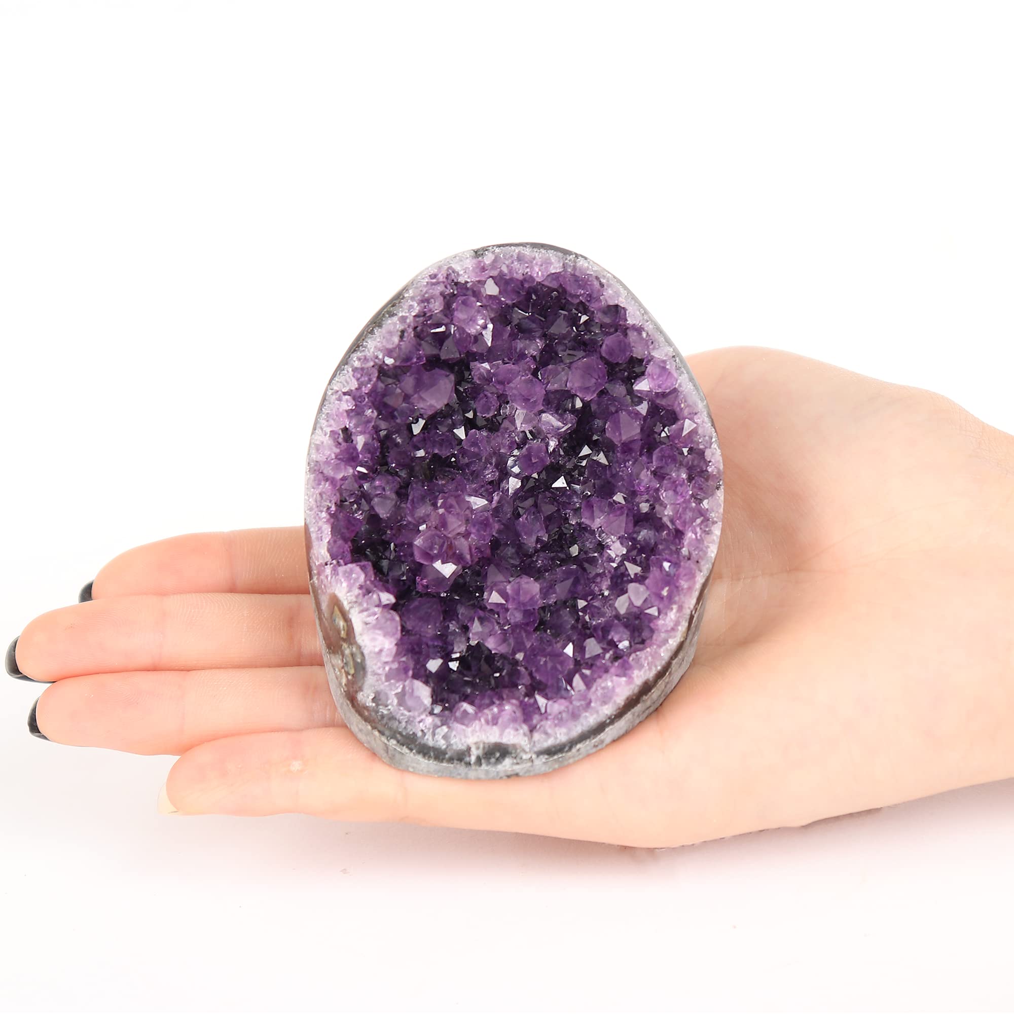 JIC Gem amatista Uruguay geoda cristal para centro de mesa.