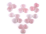 JIC Gem: Corazón de cuarzo rosa para manualidades y joyería casera.