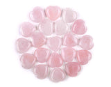 JIC Gem: Corazón de cuarzo rosa, 20 piezas, ideal para balance de chakra y meditación.