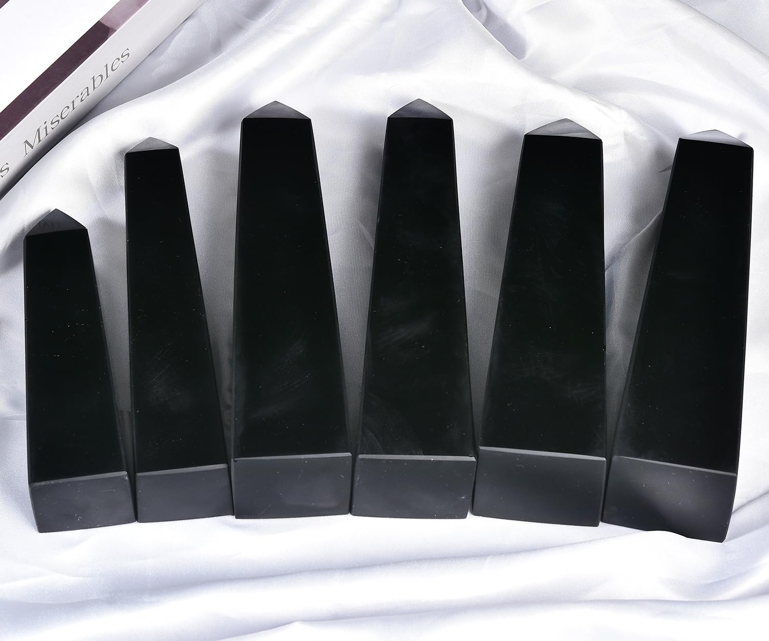 JIC Gem cristal obsidiana negra para meditación y armonización del entorno.