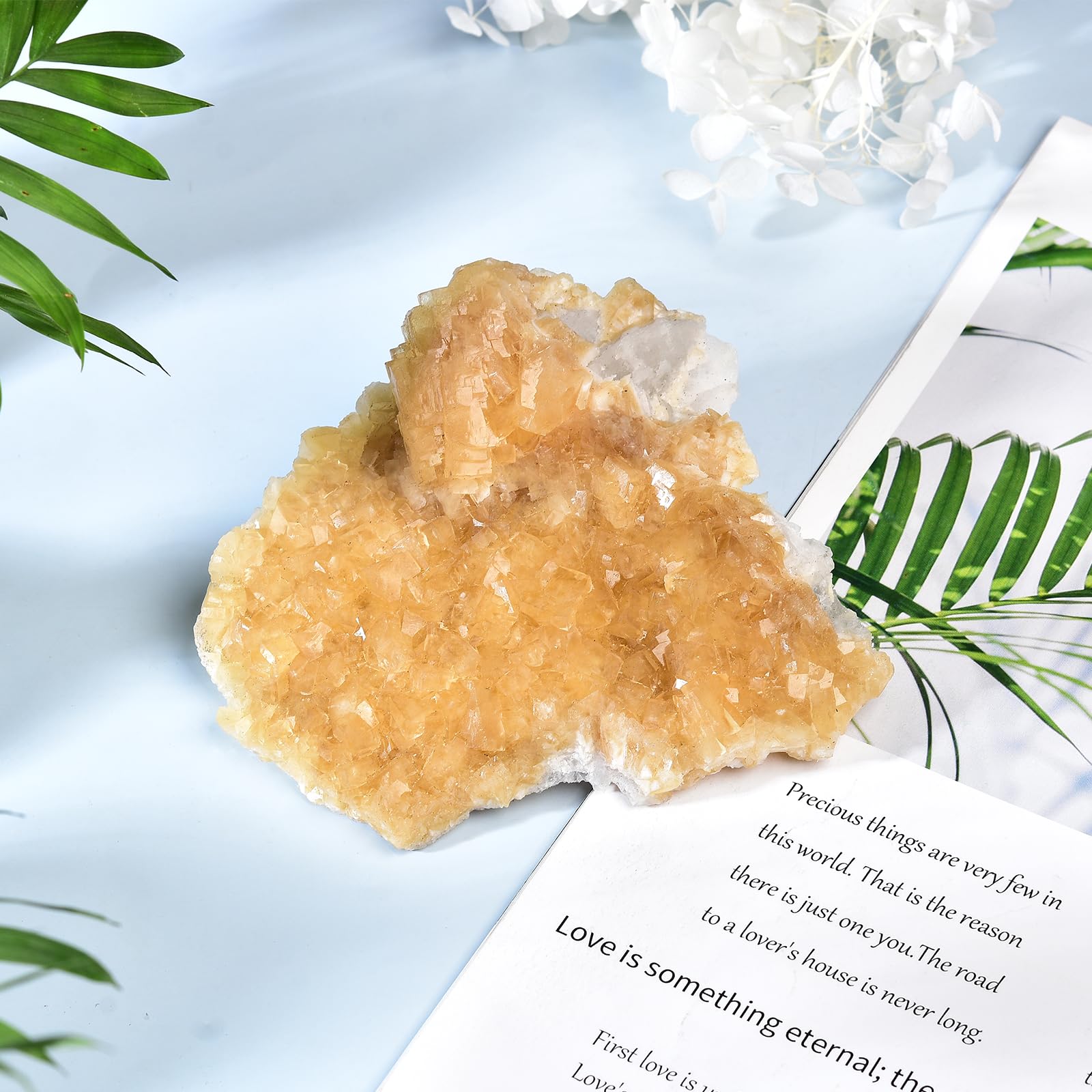 Cristal para meditación y reiki de JIC Gem, enfoque en claridad.