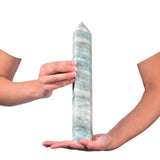 JIC Gem Cristal Trolleite Torre 6 facetas para reiki y meditación.