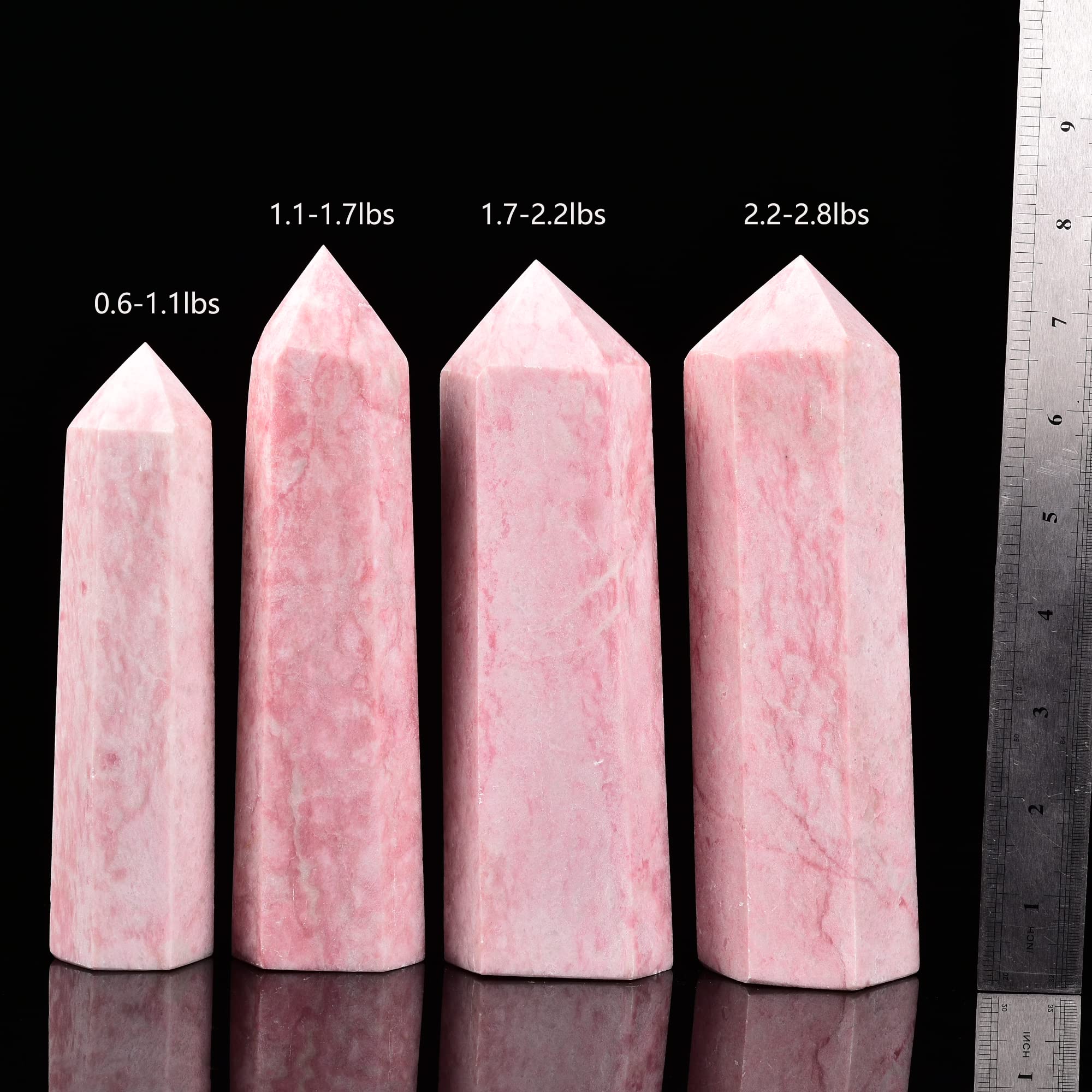 JIC Gem cristales de decoración rosa opal: complemento para Reiki