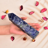 Decoración de escritorio con sodalita azul de JIC Gem, estilo zen.