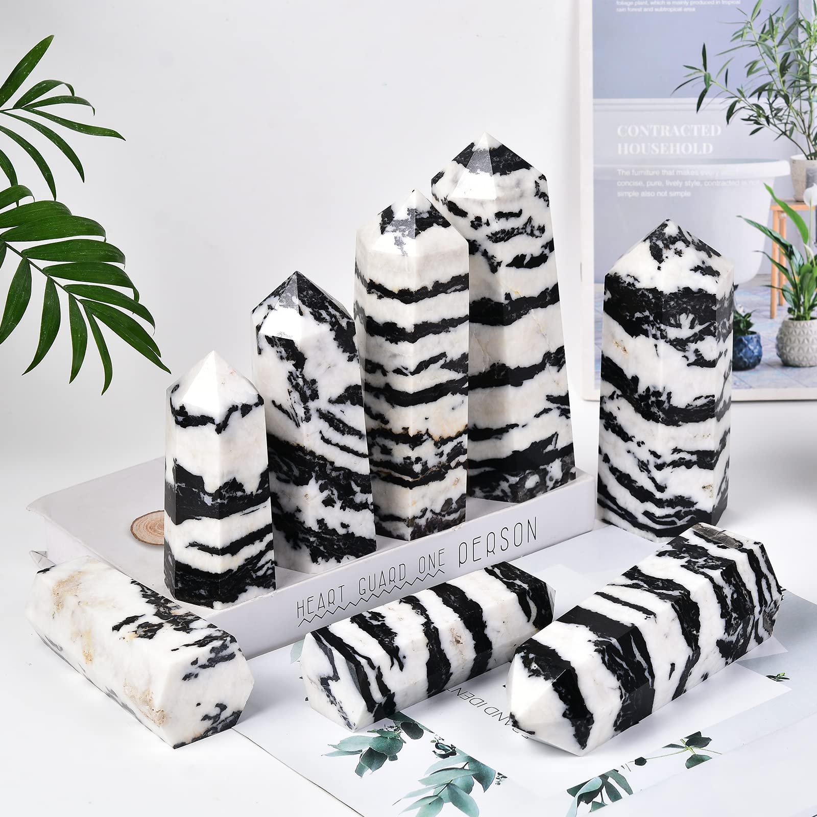 Decoración del hogar con cristal Zebra para armonía diaria.