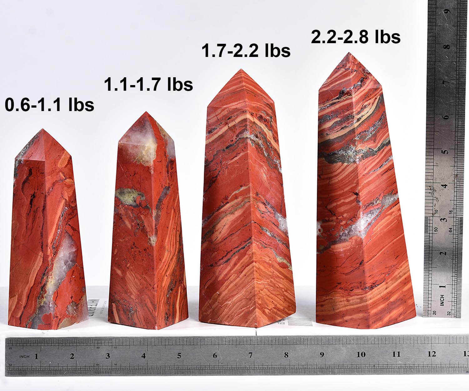 JIC Gem torre-cristal-jaspe-rojo como pieza decorativa de bienestar